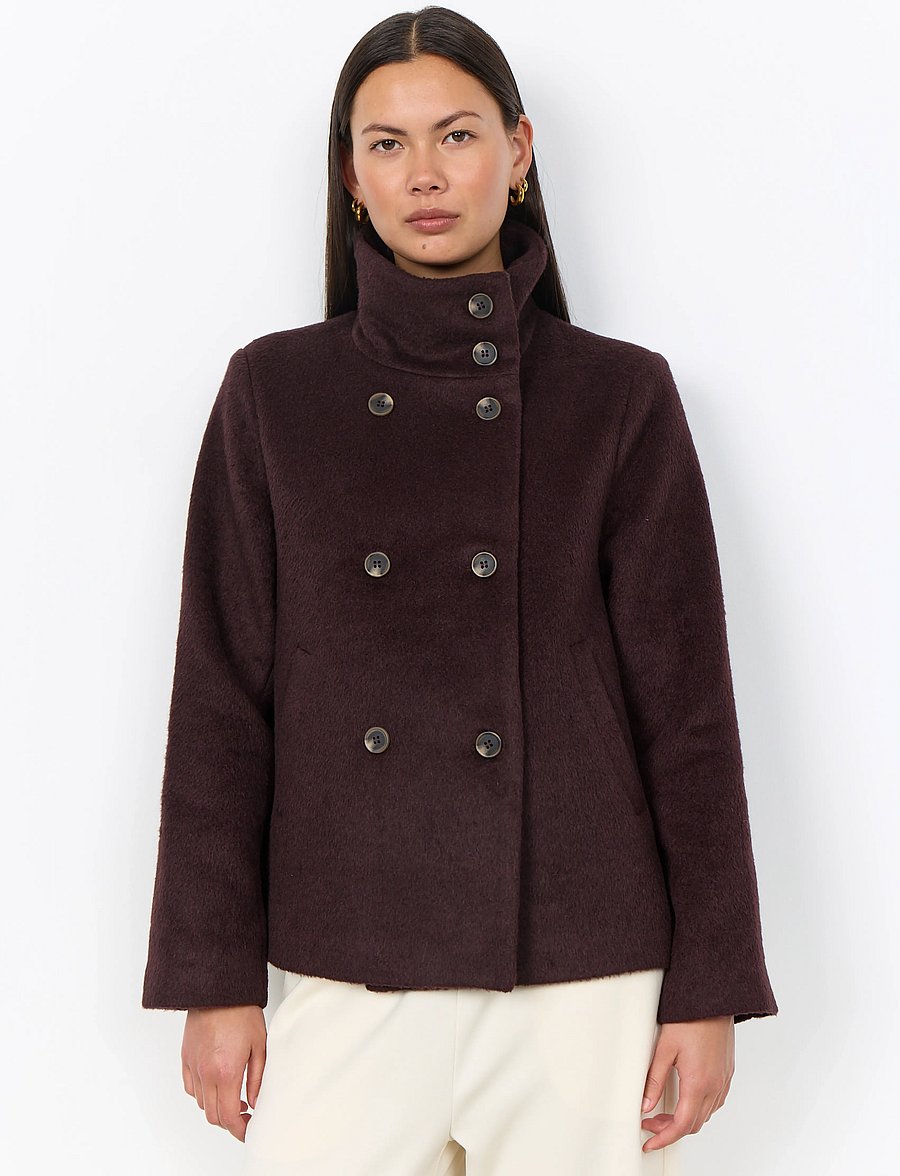 Soyaconcept - SC-GARBIE - mäntel - 98980 chocolate plum melange - 0