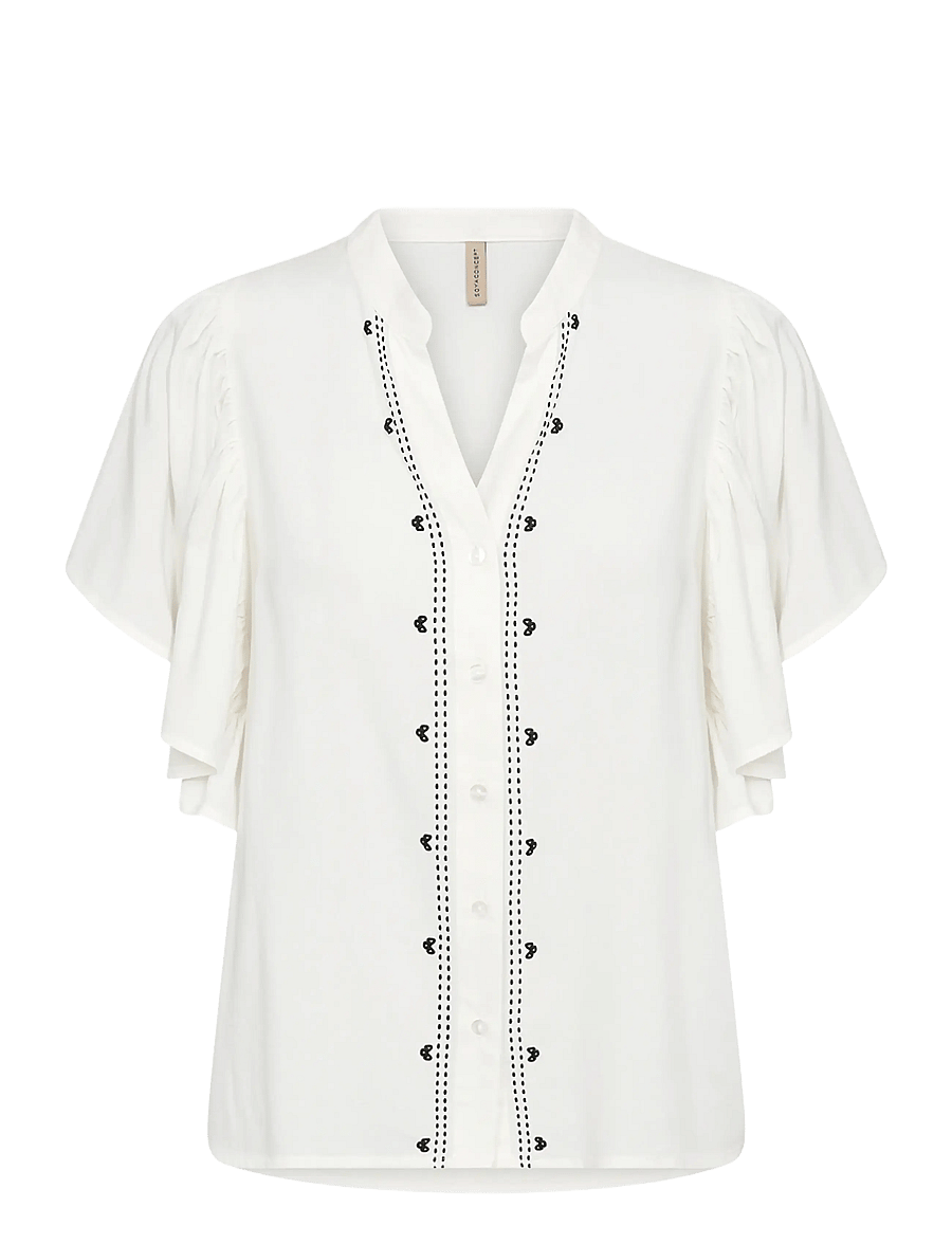 Soyaconcept - SC-RADIA - kortärmade skjortor - 1100 offwhite - 1