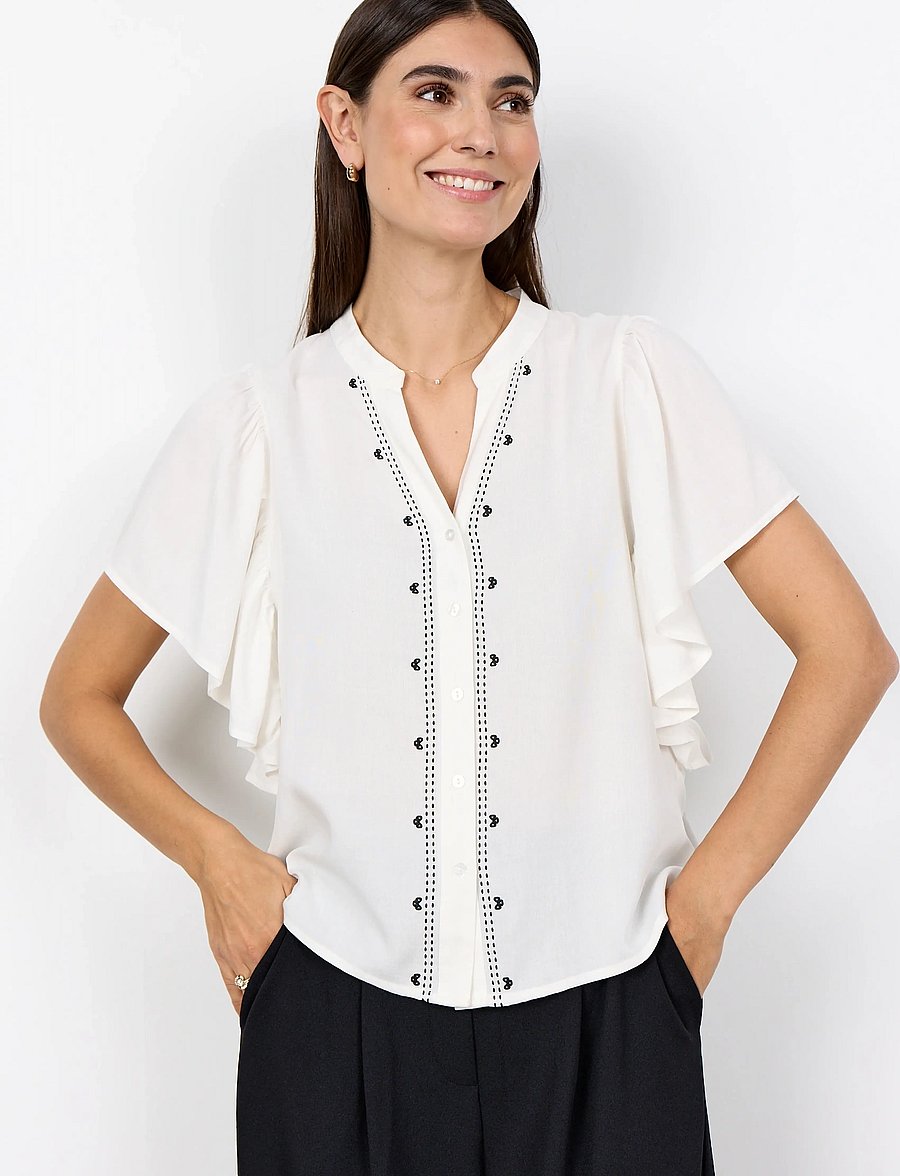 Soyaconcept - SC-RADIA - kortärmade skjortor - 1100 offwhite - 0