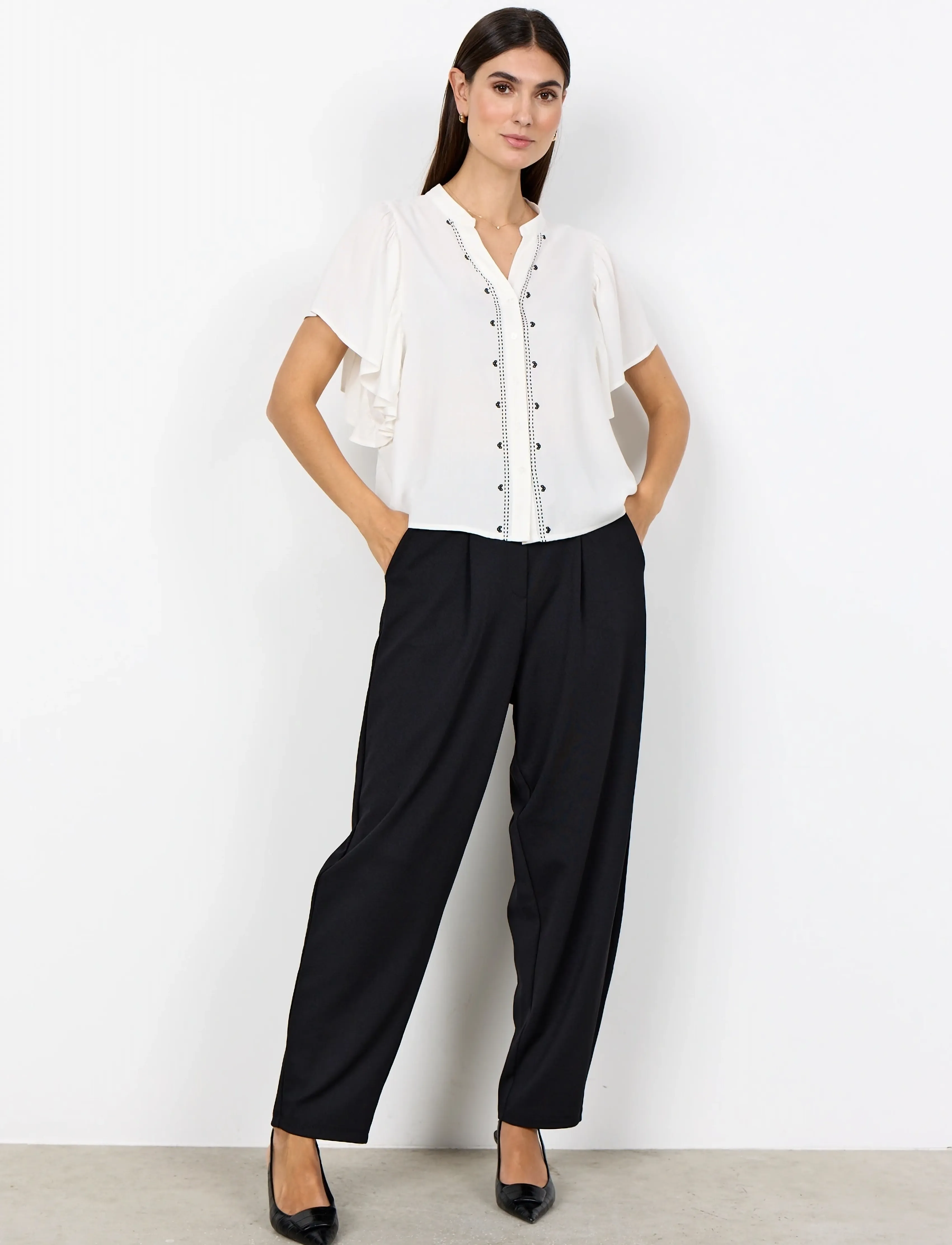 Soyaconcept - SC-RADIA - kortärmade skjortor - 1100 offwhite - 3