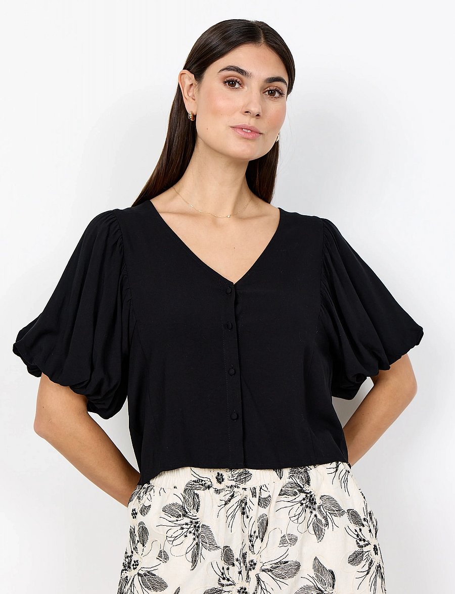 Soyaconcept - SC-RADIA - kortärmade blusar - 9999 black - 0