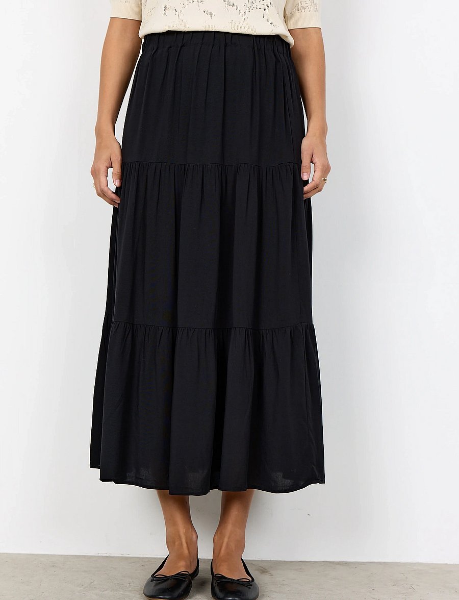 Soyaconcept - SC-RADIA - maxikjolar - 9999 black - 3