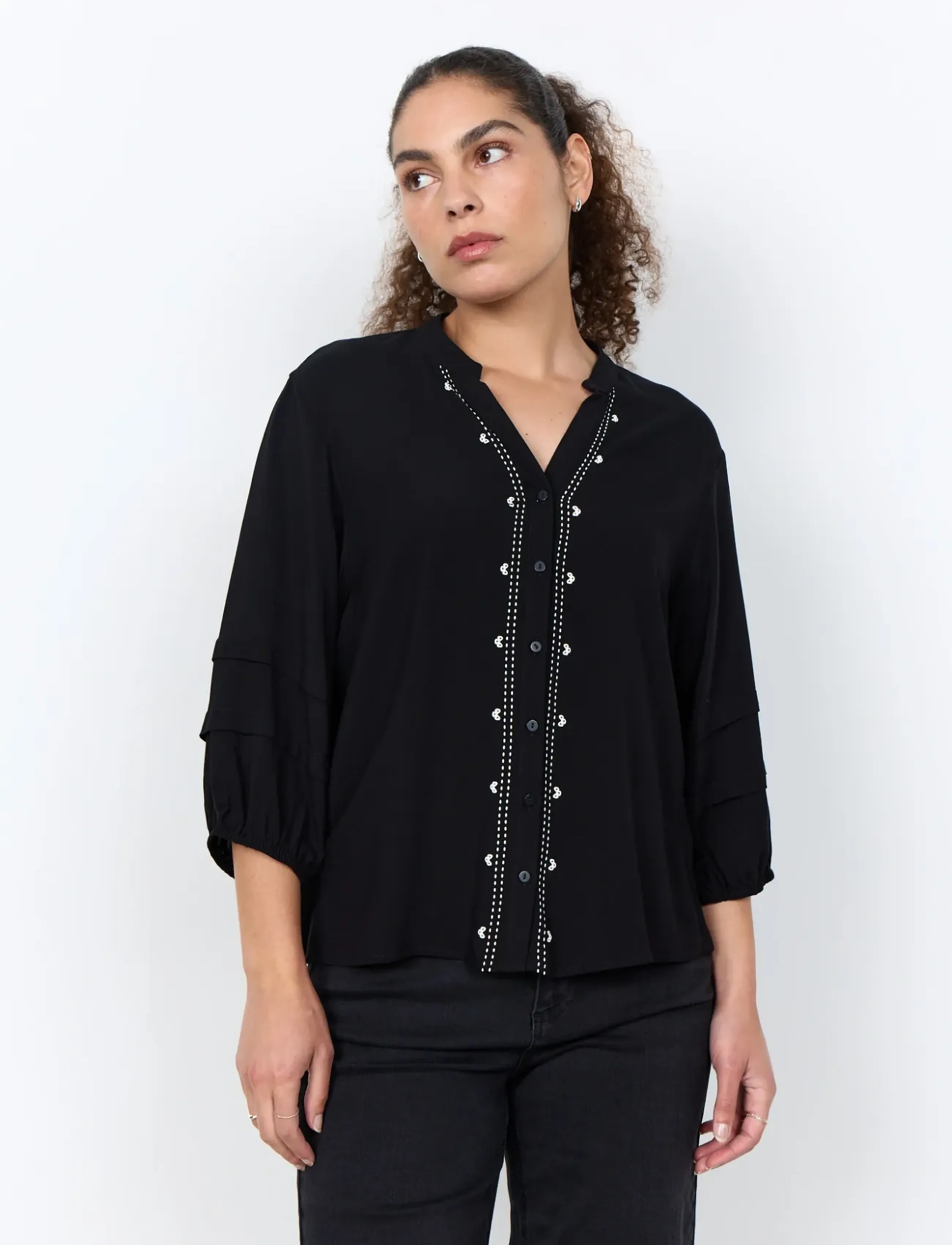 Soyaconcept SC-RADIA - Kurzärmlige Hemden - 9999 BLACK / black
