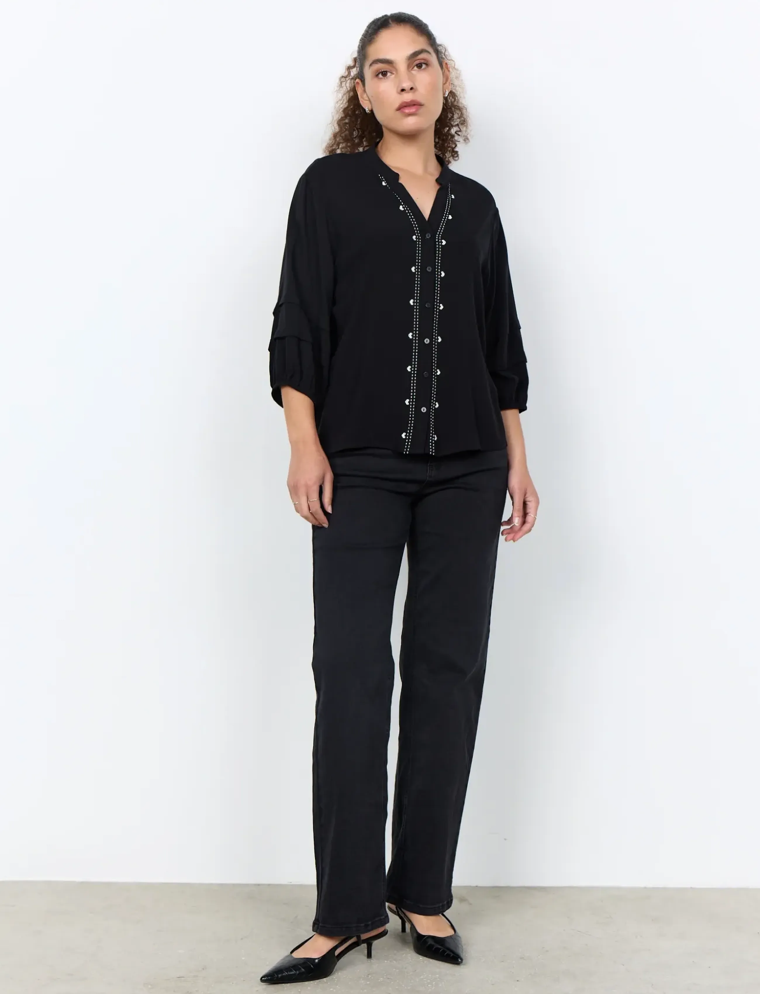 Soyaconcept - SC-RADIA - kurzärmlige hemden - 9999 black - 4