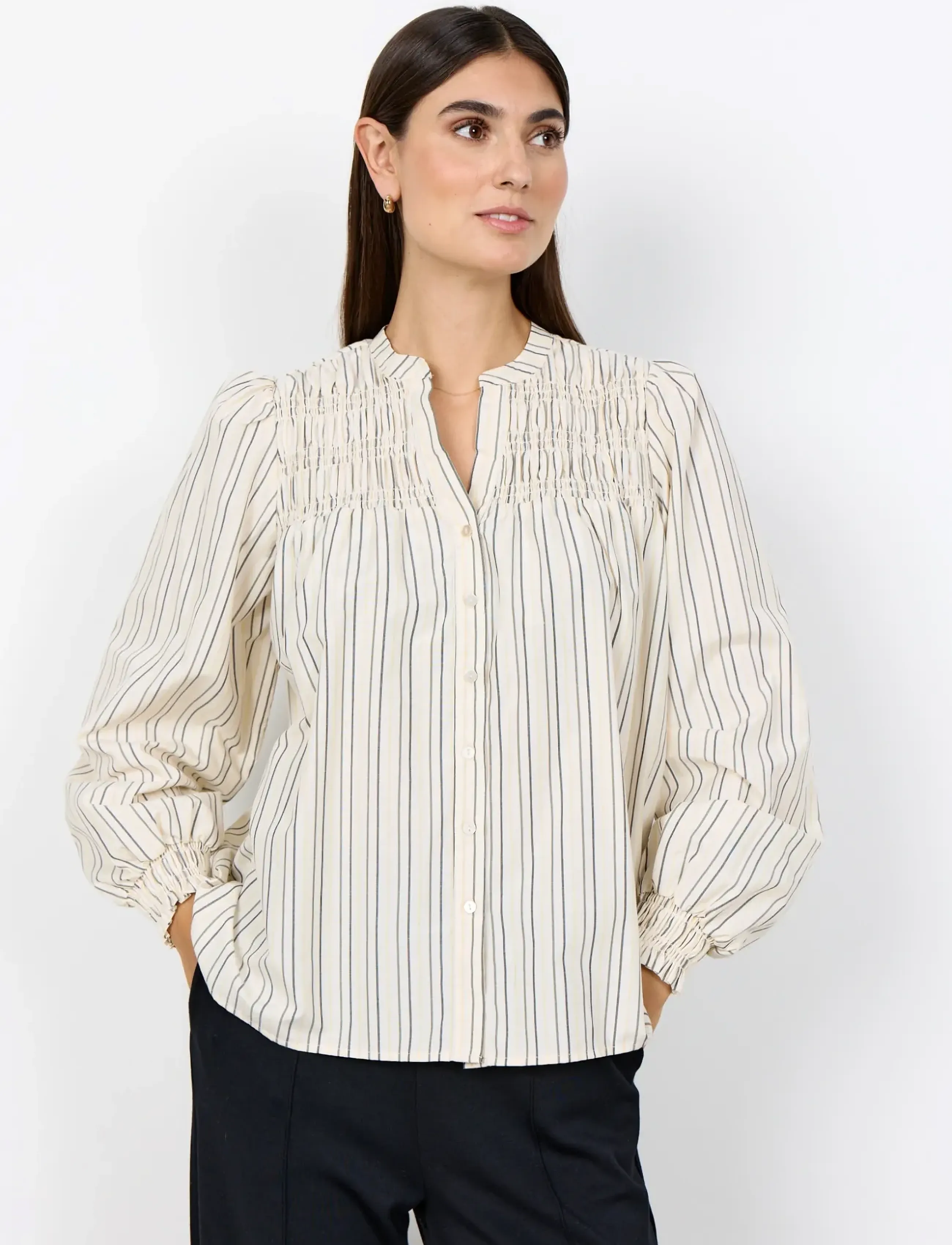 Soyaconcept SC-GLORIA - Langärmlige Hemden - 7920 DARK ARMY COMBI / cream