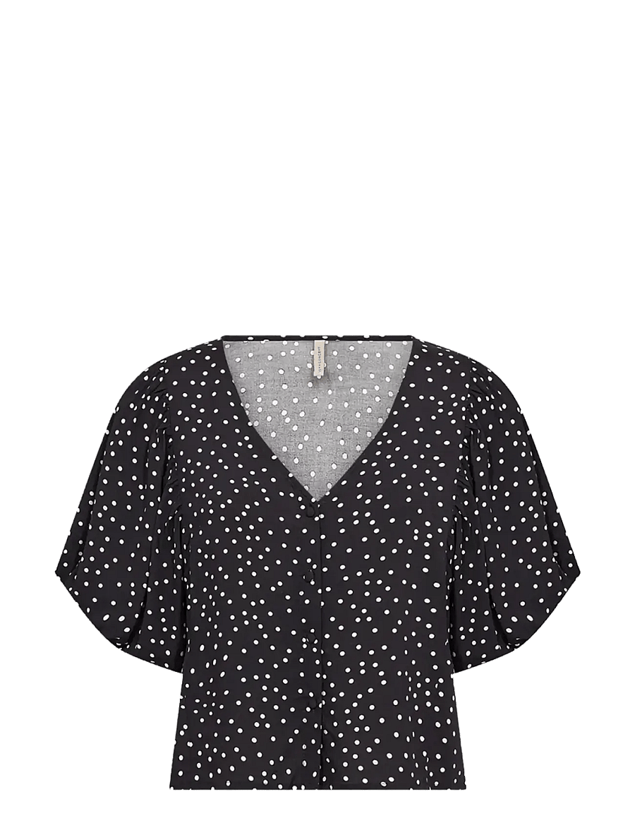 Soyaconcept - SC-GILDA - kurzärmelige blusen - 9999 black combi - 1