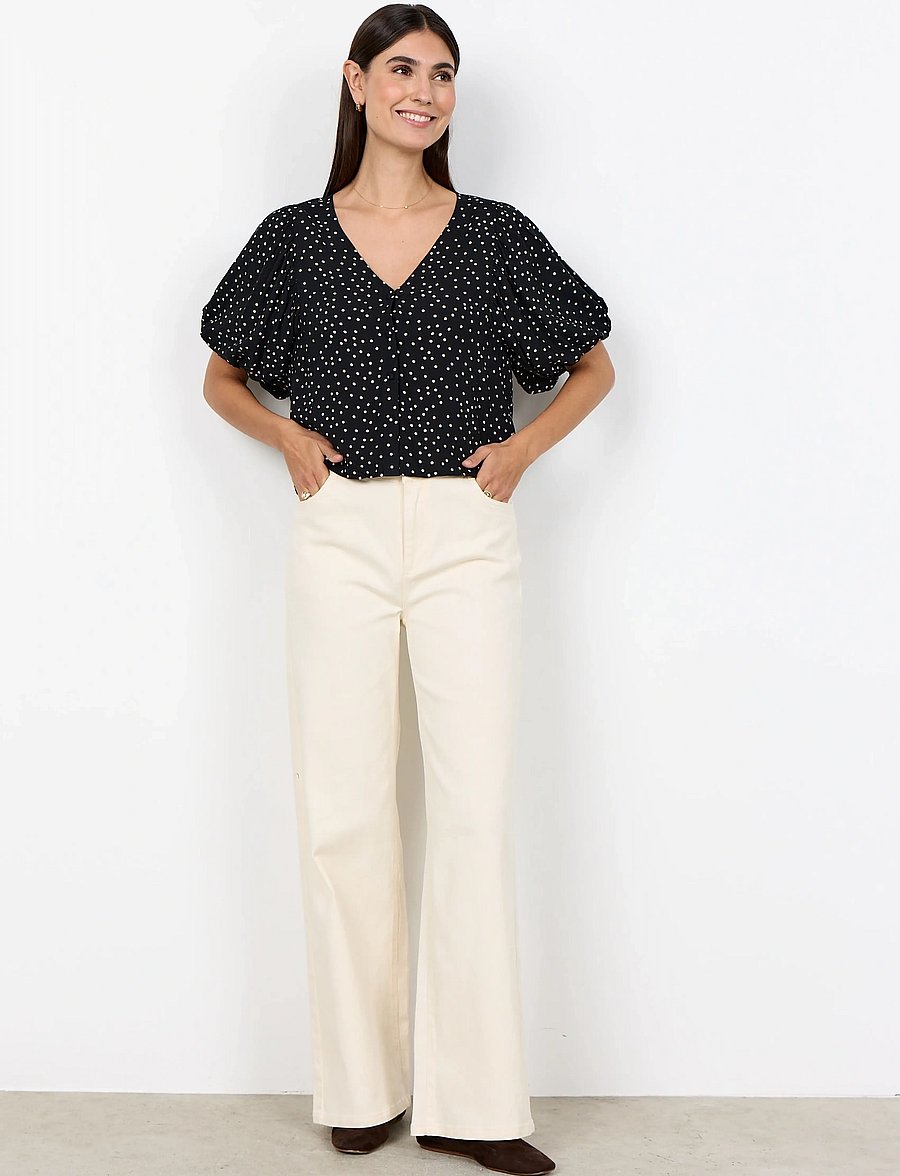 Soyaconcept - SC-GILDA - kurzärmelige blusen - 9999 black combi - 3