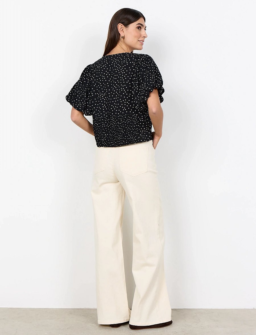 Soyaconcept - SC-GILDA - kurzärmelige blusen - 9999 black combi - 4