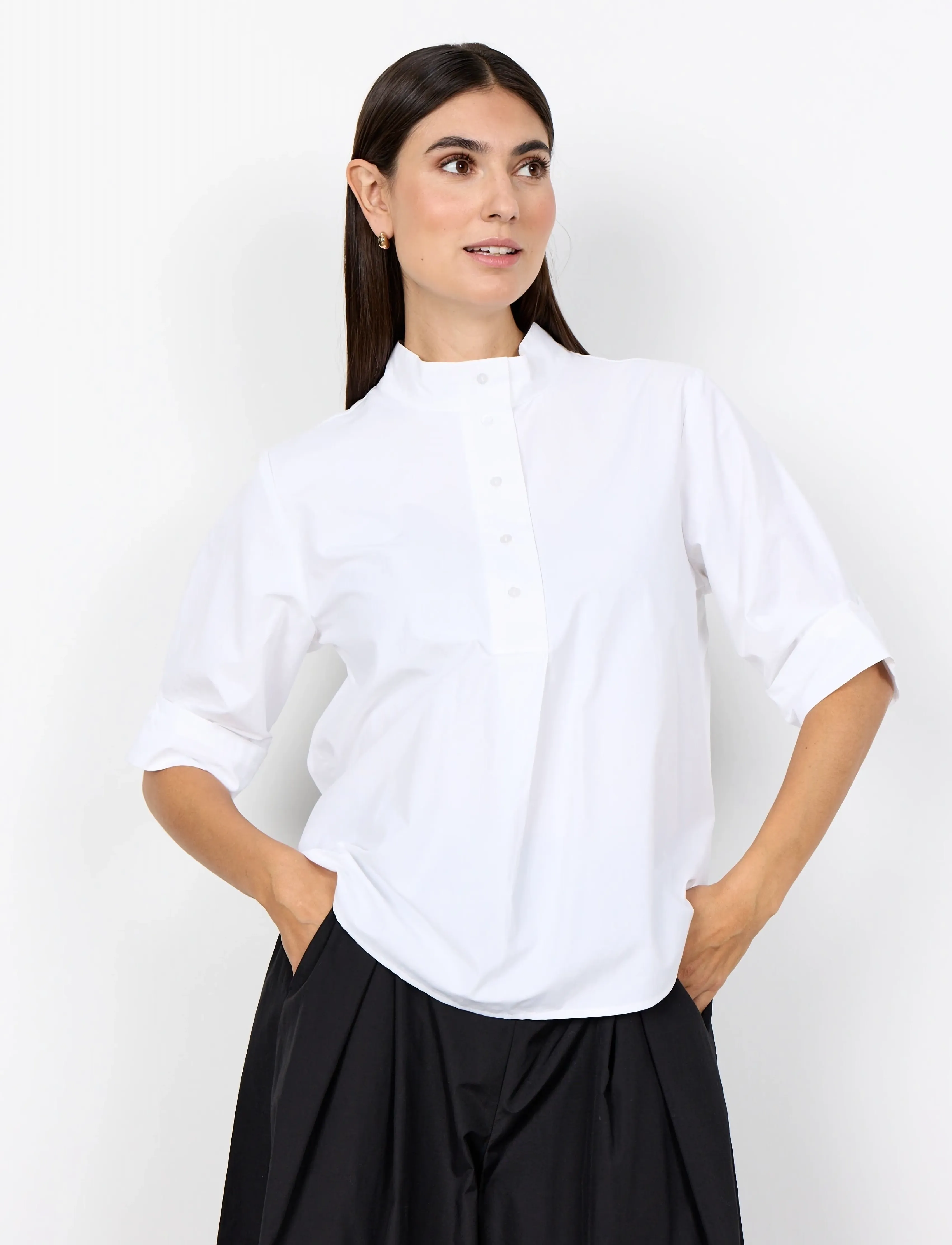 Soyaconcept Sc-Netti, L, Blouses, Weiß - Short-sleeved, Frauen