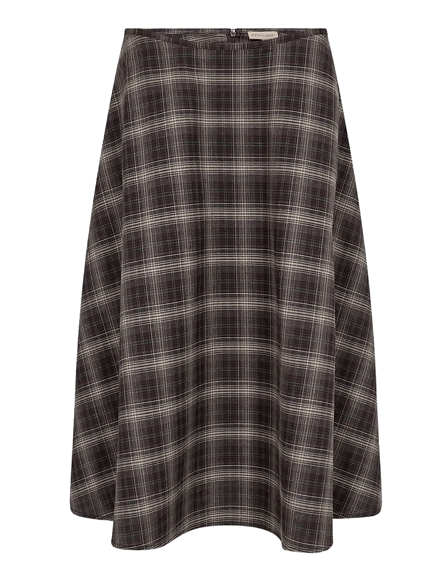 Soyaconcept - SC-HASINA YD - midi kjolar - 8980c chocolate plum combi - 1