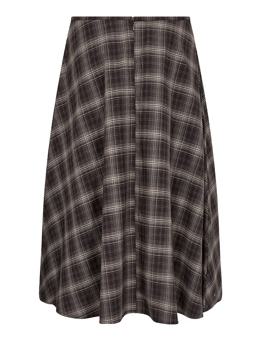 Soyaconcept - SC-HASINA YD - midi kjolar - 8980c chocolate plum combi - 2
