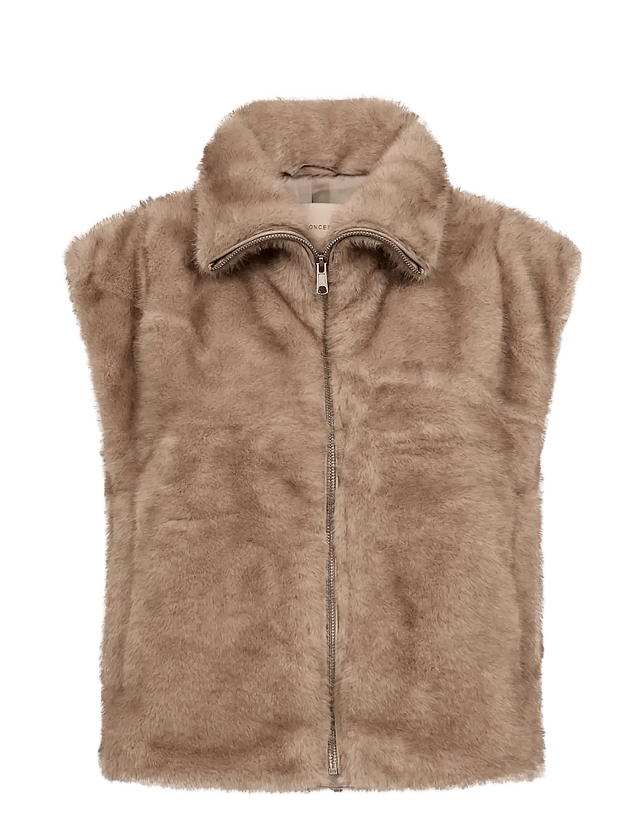 Soyaconcept - SC-HAYE - teddy-vestid - 8030 camel - 1