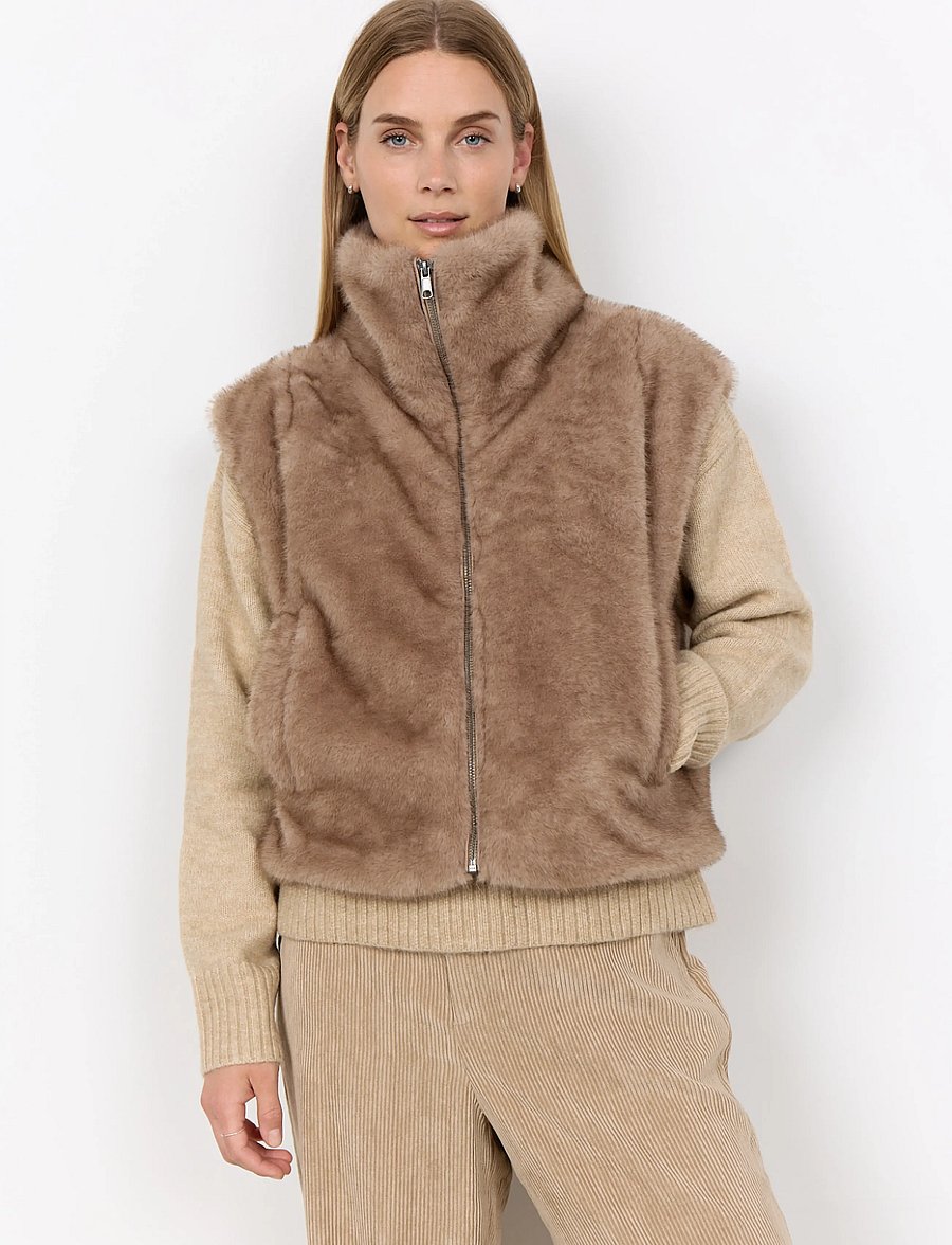 Soyaconcept - SC-HAYE - teddy-vestid - 8030 camel - 0