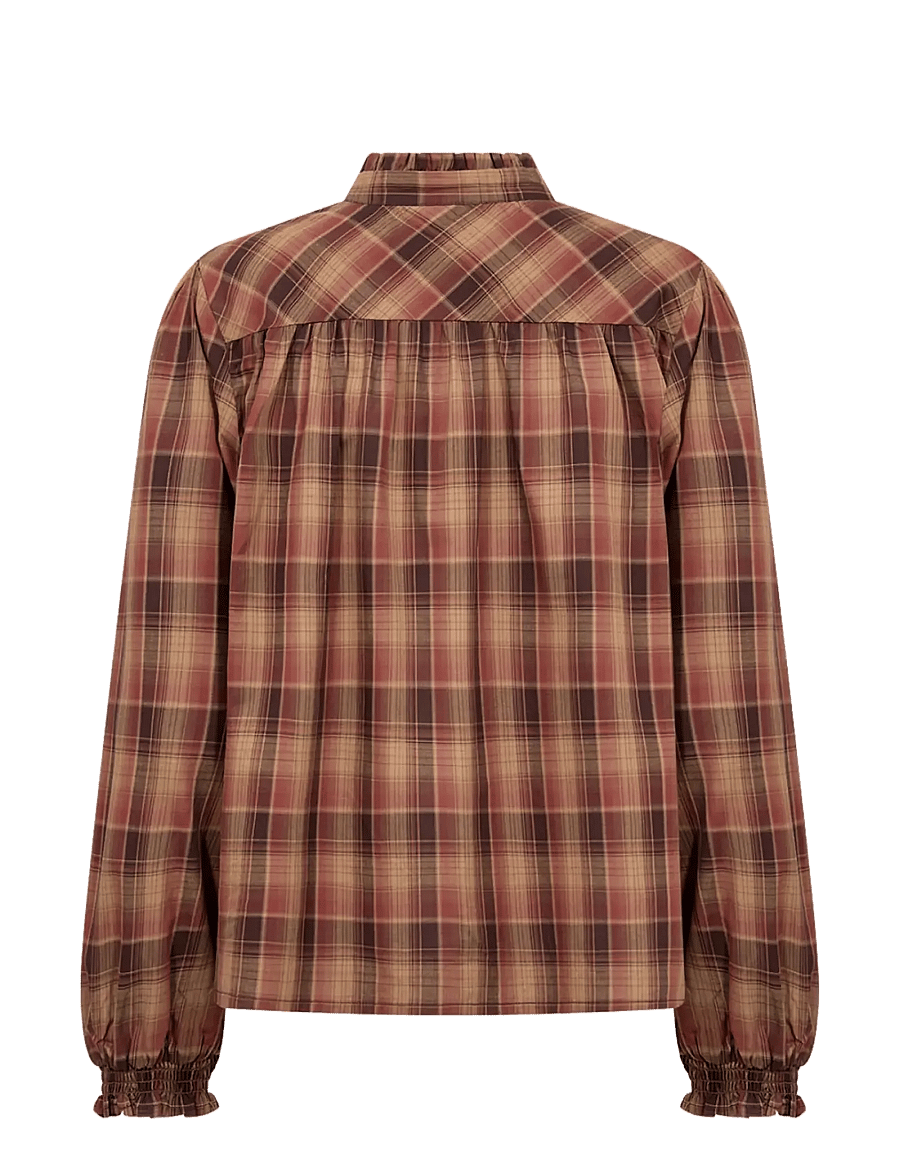 Soyaconcept - SC-HALEMA YD - långärmade skjortor - 4495c madder brown combi - 2
