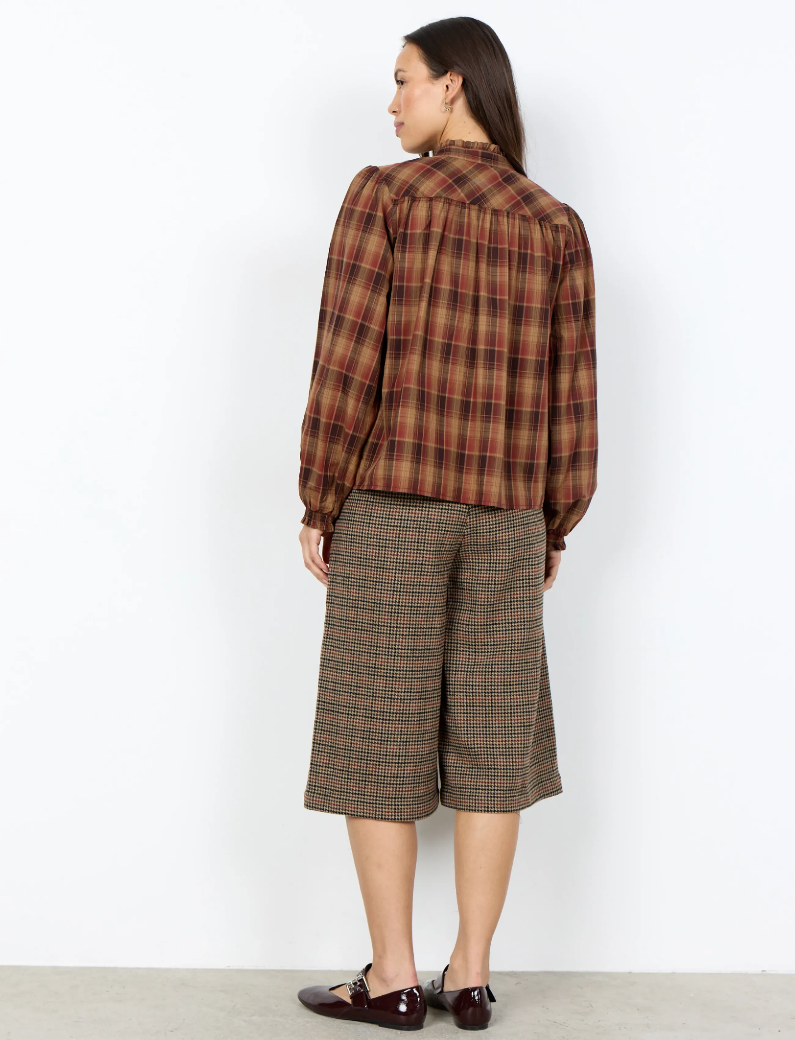 Soyaconcept - SC-HALEMA YD - långärmade skjortor - 4495c madder brown combi - 3