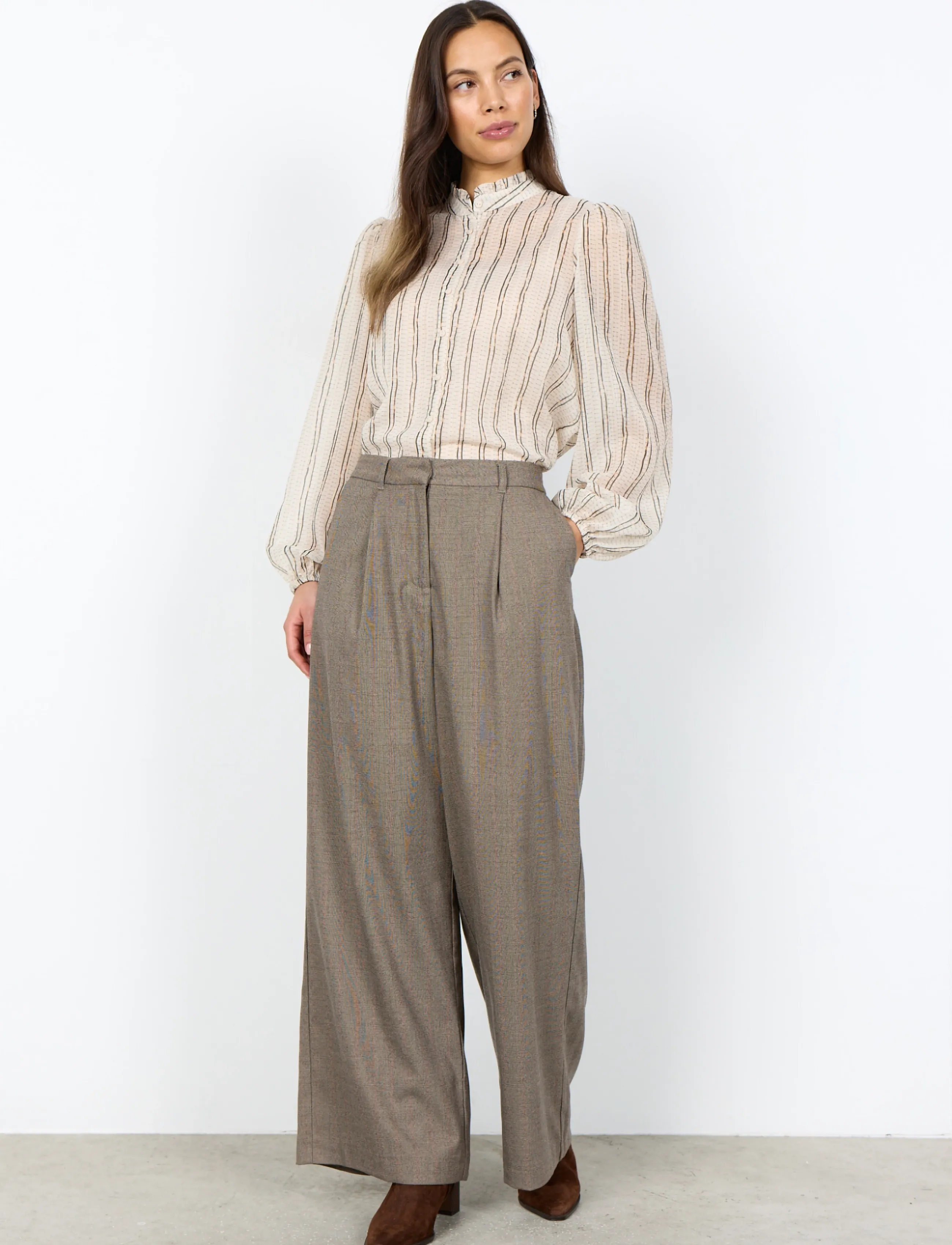 Soyaconcept - SC-HARPA AOP - long-sleeved shirts - 8980c chocolate plum combi - 4