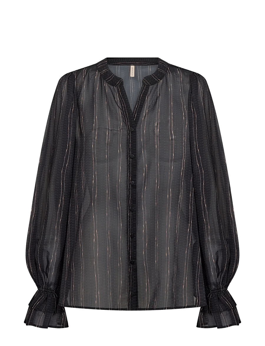 Soyaconcept - SC-HARPA AOP - langærmede skjorter - 9999 black combi - 1