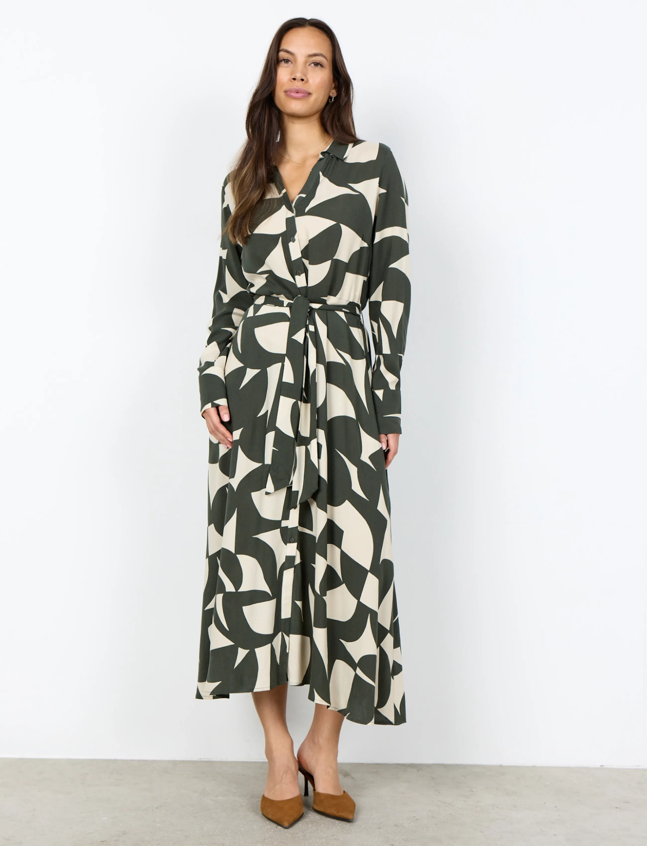 Soyaconcept - SC-HANNI AOP - skjortekjoler - 7974 forest night combi - 4
