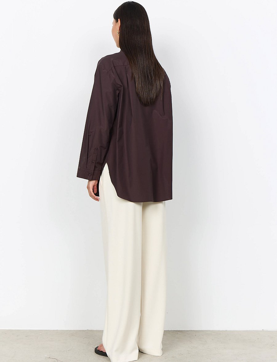 Soyaconcept - SC-NETTI - langärmlige hemden - 8980 chocolate plum - 4