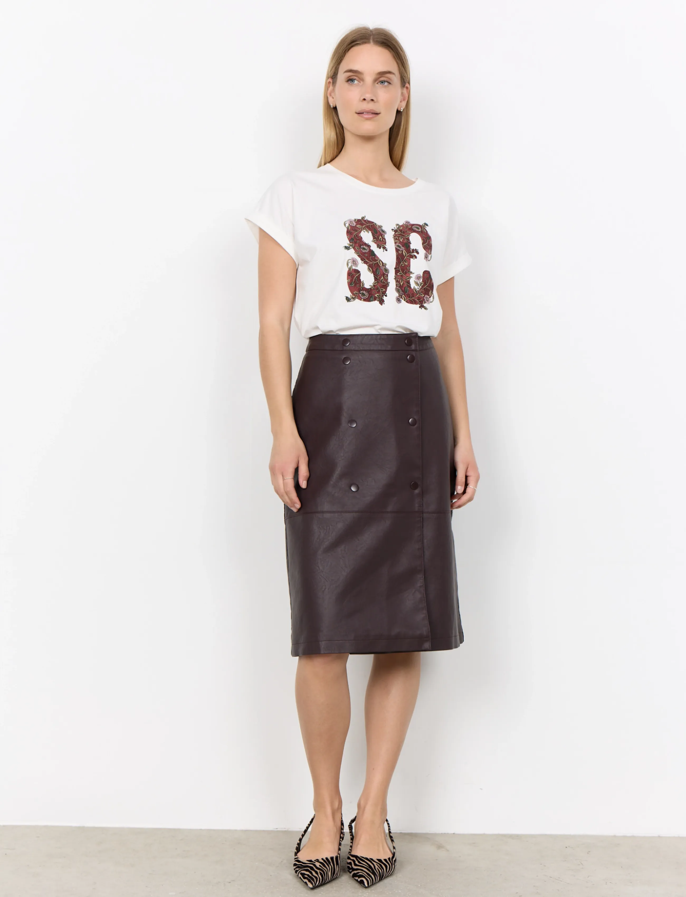 Soyaconcept SC-GUNILLA - Midi nederdele - 8980 CHOCOLATE PLUM / brown