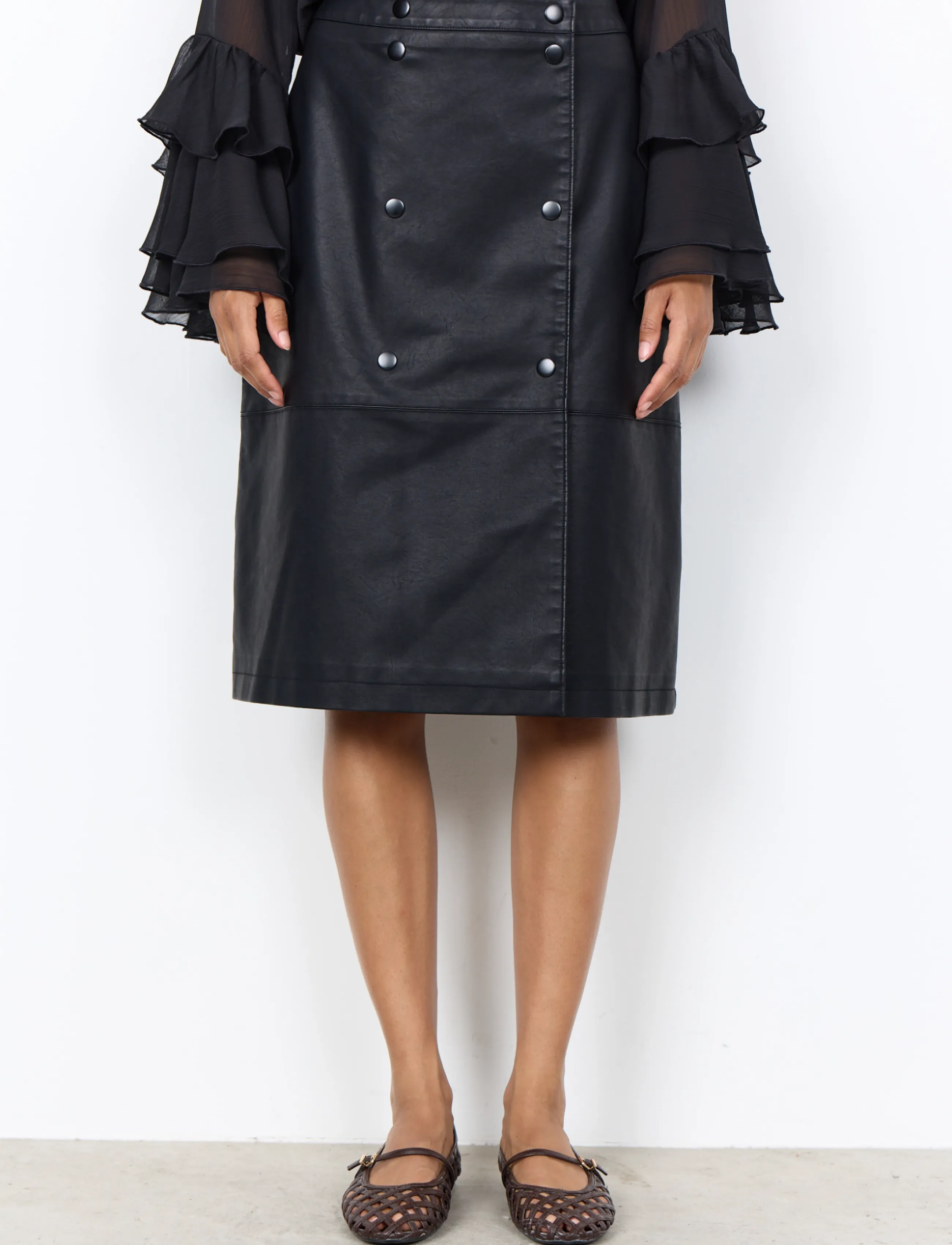 Soyaconcept - SC-GUNILLA - slå-om-nederdele - 9999 black - 4