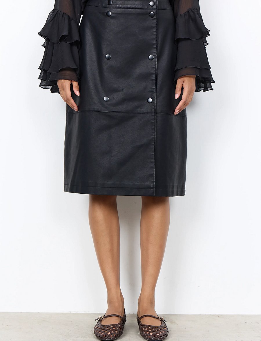 Soyaconcept - SC-GUNILLA - slå-om-nederdele - 9999 black - 4