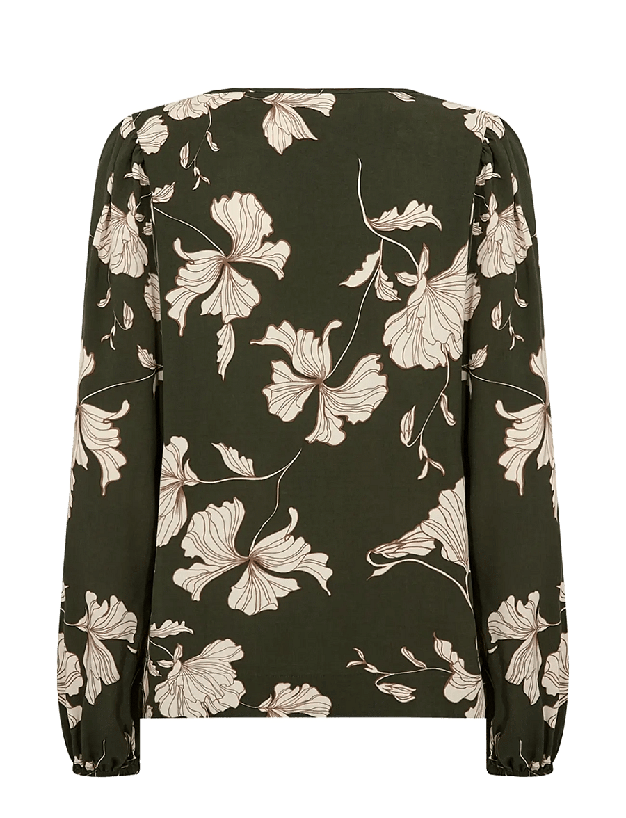 Soyaconcept - SC-HAMIDA AOP - langærmede bluser - 7974 forest night combi - 2