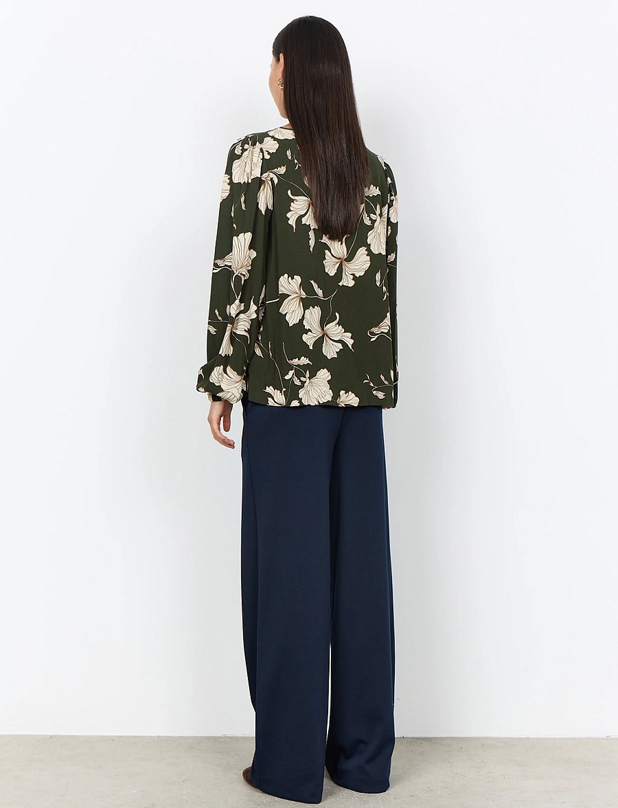 Soyaconcept - SC-HAMIDA AOP - langærmede bluser - 7974 forest night combi - 3