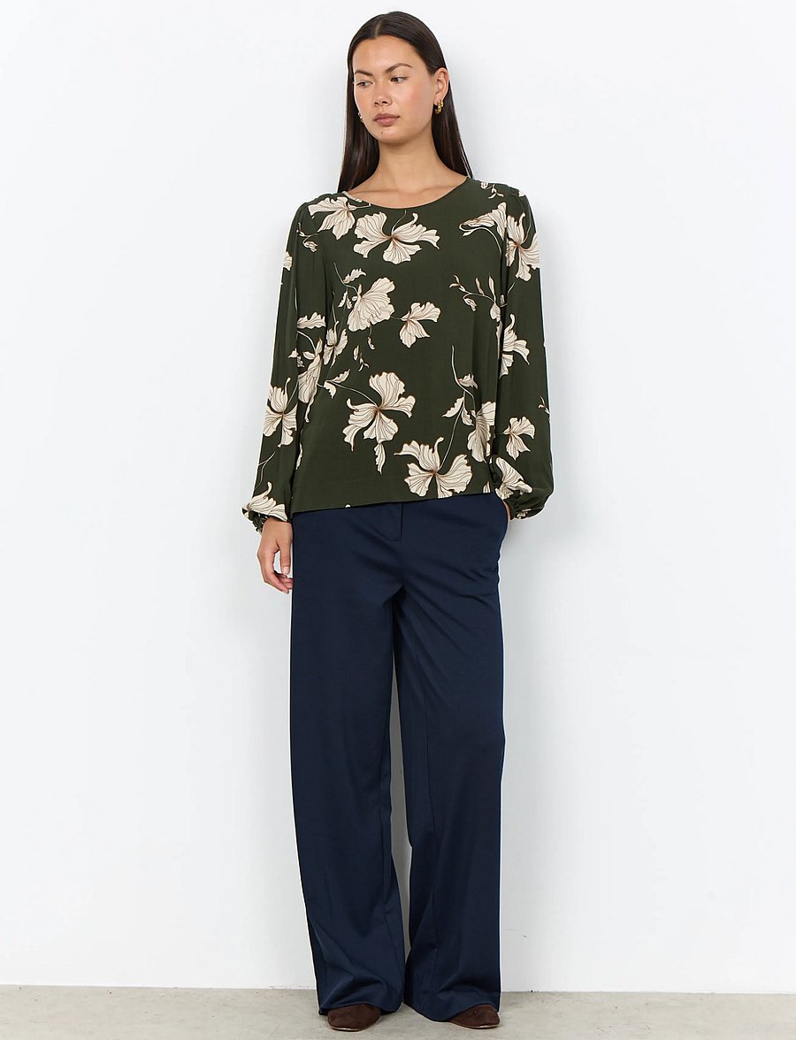 Soyaconcept - SC-HAMIDA AOP - langærmede bluser - 7974 forest night combi - 4