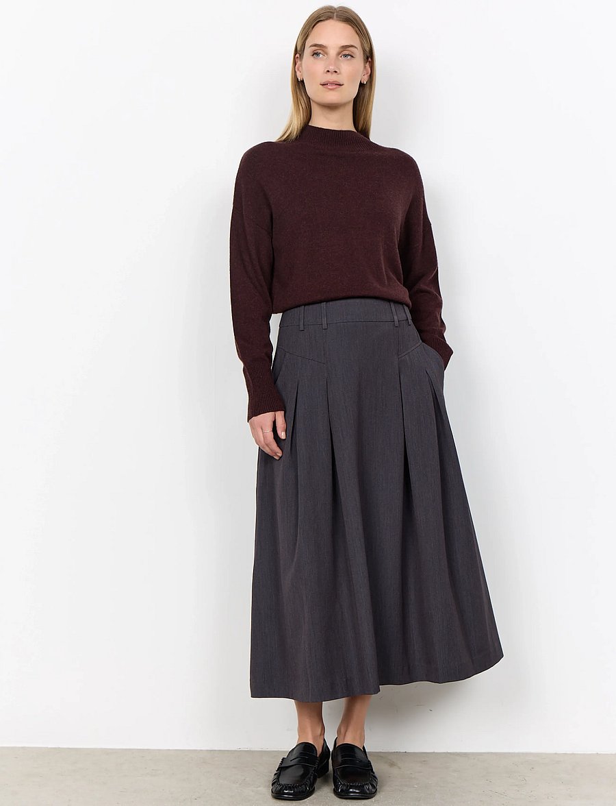 Soyaconcept - SC-ANN - midi nederdele - 99870 dark earth melange - 0