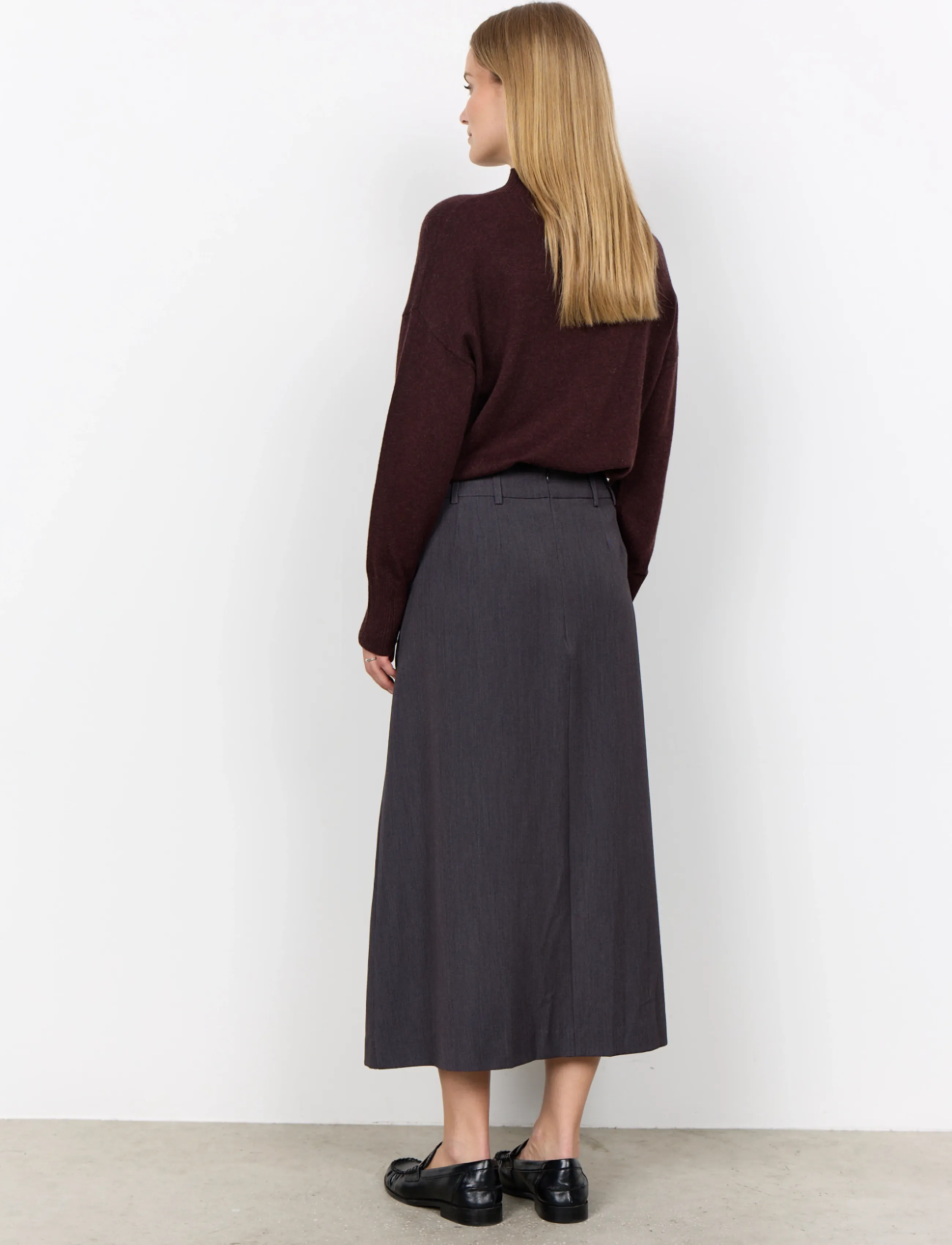 Soyaconcept - SC-ANN - midi nederdele - 99870 dark earth melange - 3