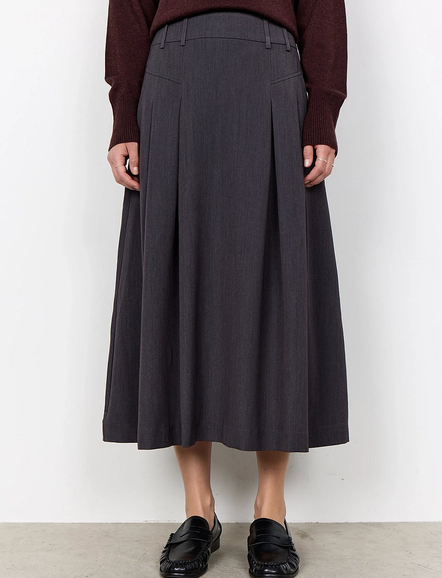 Soyaconcept - SC-ANN - midi nederdele - 99870 dark earth melange - 4