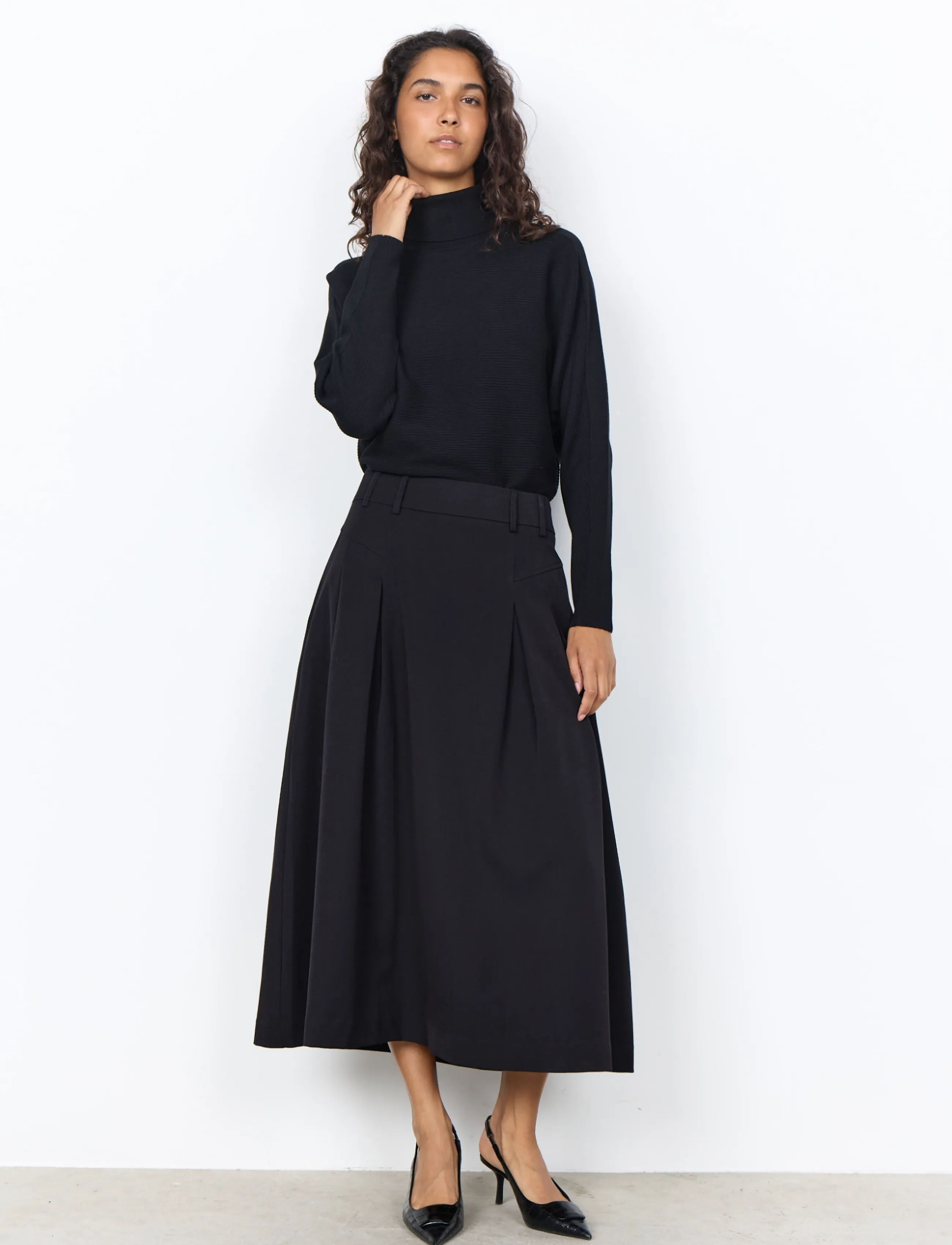 Soyaconcept SC-ANN - Midi nederdele - 9999 BLACK / black
