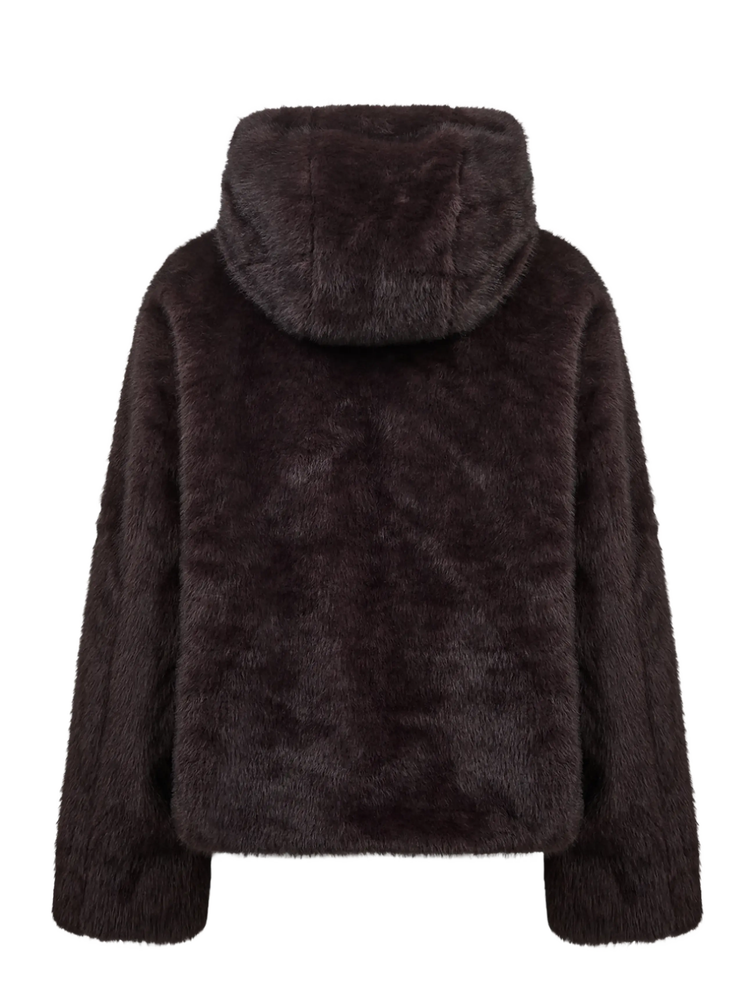 Soyaconcept - SC-HAYE - faux fur jakker - 8980 chocolate plum - 1