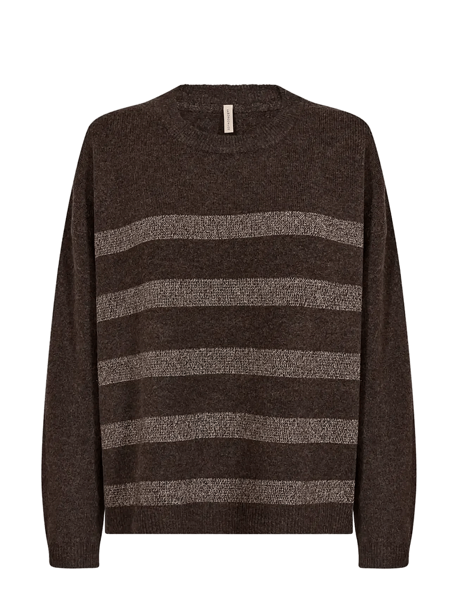 Soyaconcept - SC-ORLEAN - pullover - 98980c chocolate plum mel com - 1