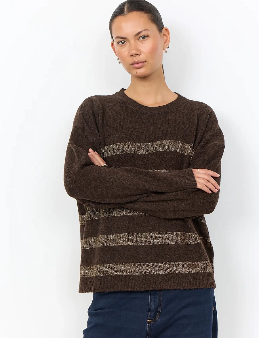 Soyaconcept - SC-ORLEAN - pullover - 98980c chocolate plum mel com - 0
