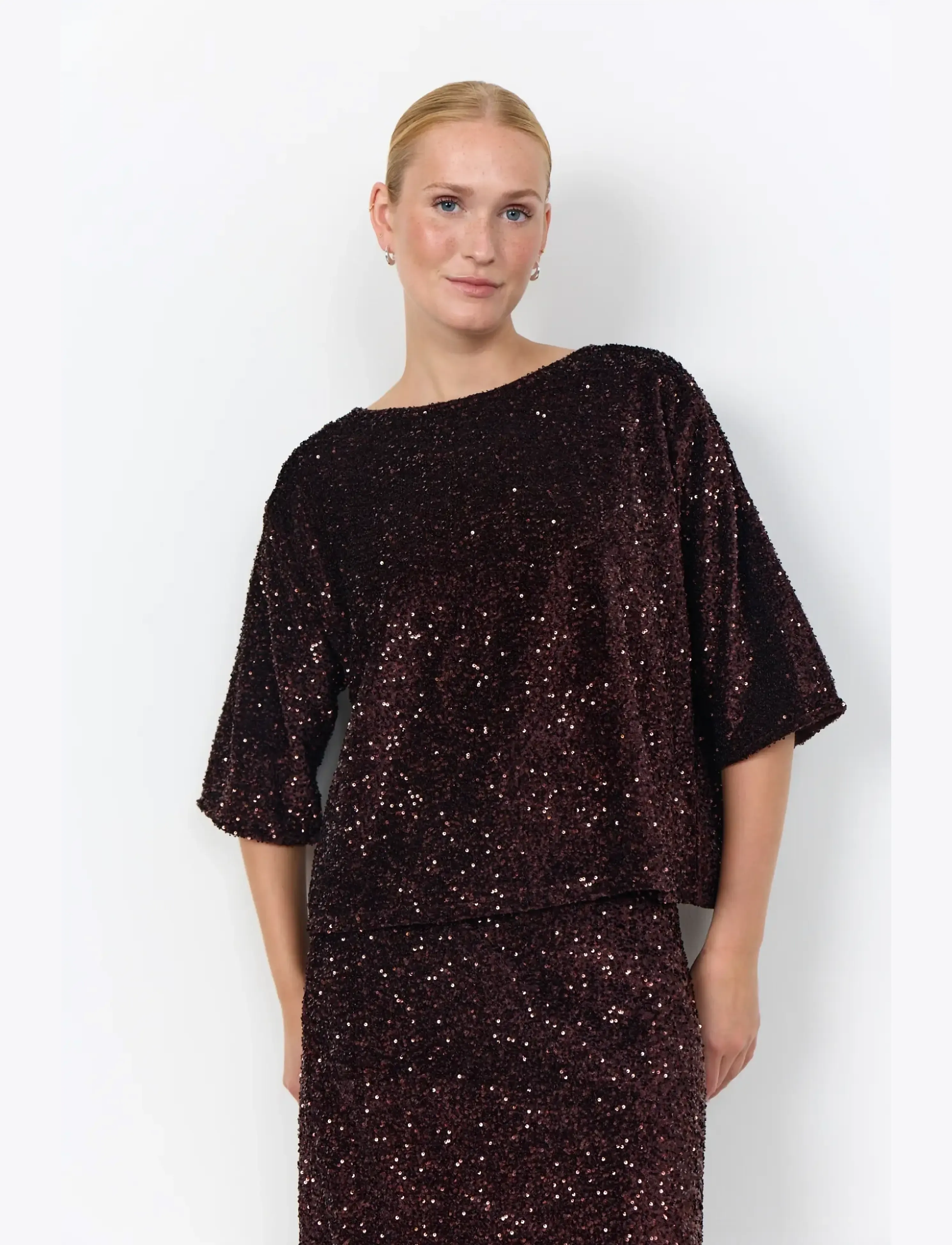 Soyaconcept SC-JASLEEN - Party tops - 8980 CHOCOLATE PLUM / brown