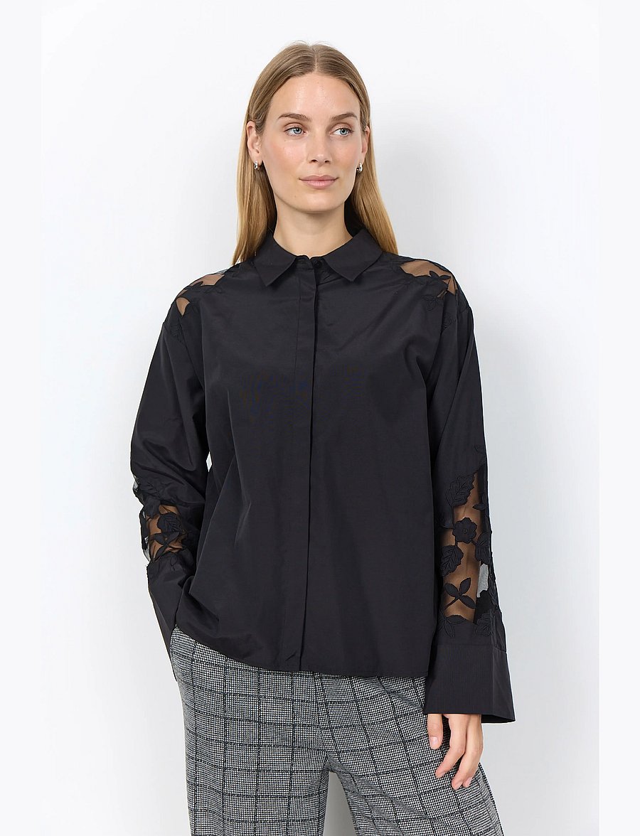 Soyaconcept - SC-NETTI - langärmlige hemden - 9999 black - 0
