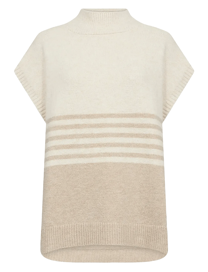 Soyaconcept - SC-SELVI - strikveste - 98008c sand melange combi - 1