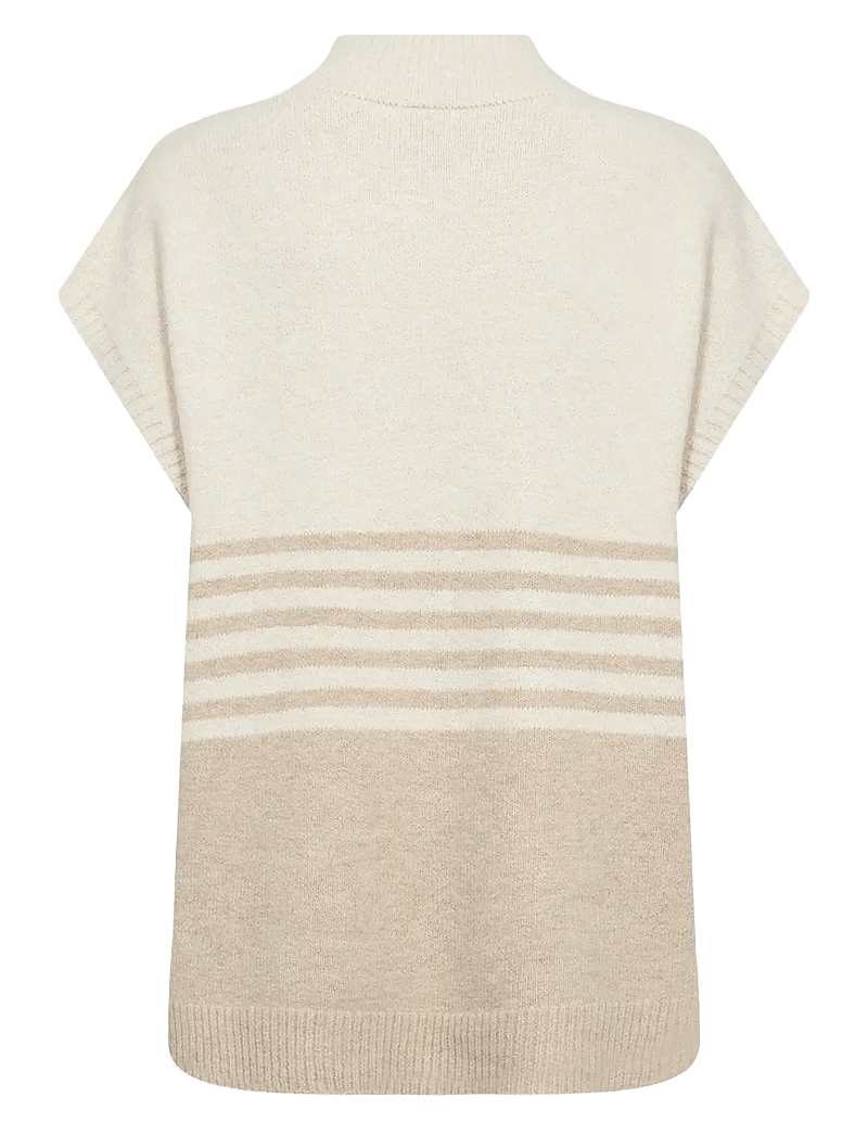 Soyaconcept - SC-SELVI - strikveste - 98008c sand melange combi - 2