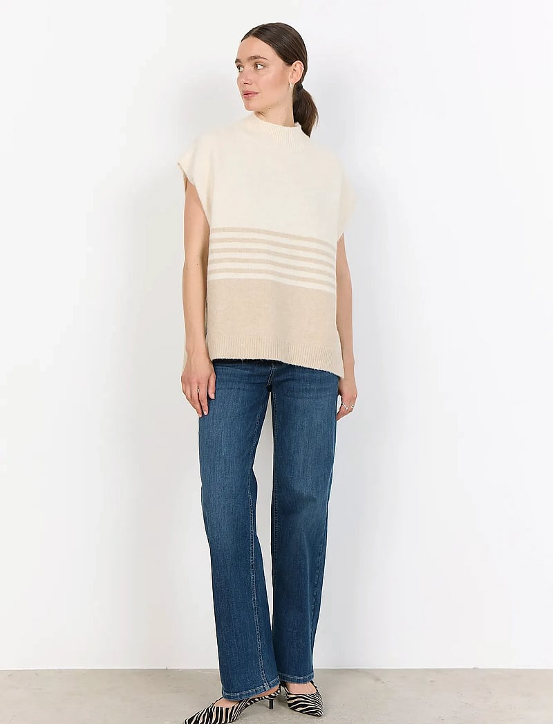 Soyaconcept - SC-SELVI - strikveste - 98008c sand melange combi - 4