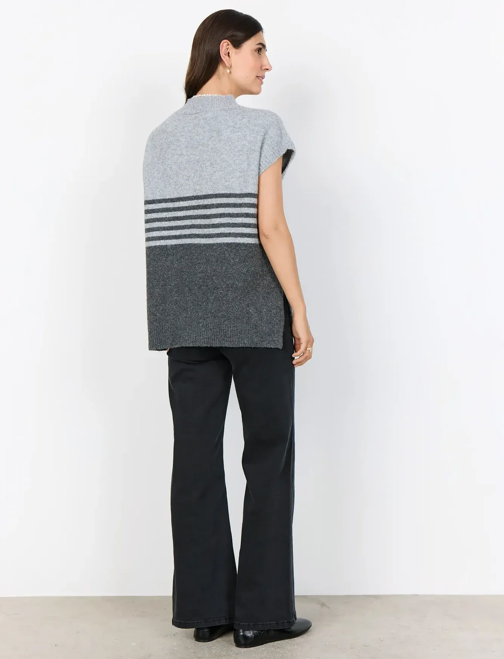 Soyaconcept - SC-SELVI - strikveste - 99870 dark earth melange combi - 3