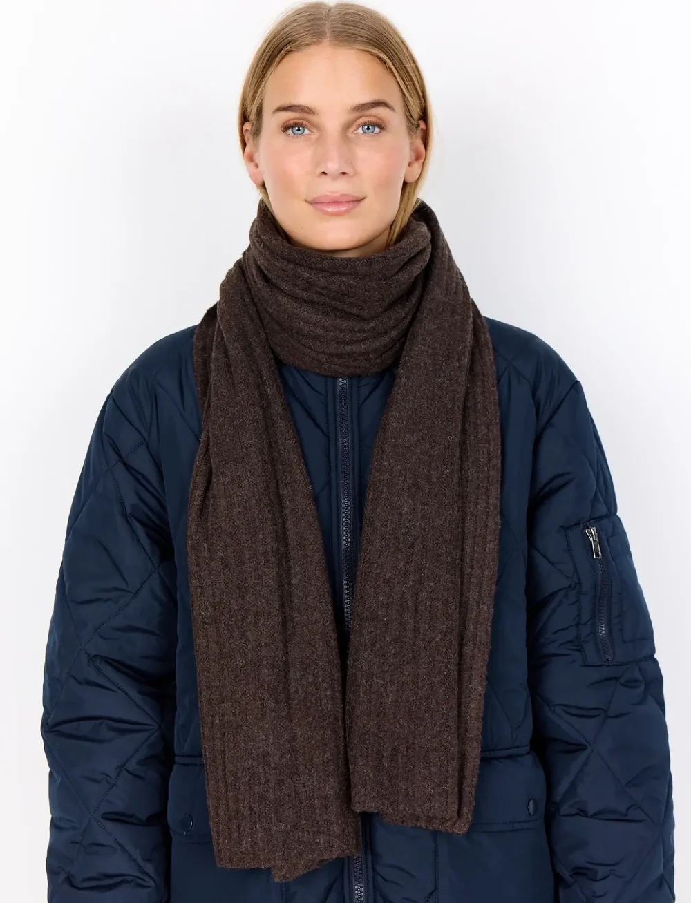 Soyaconcept - SC-SELANA - halstørklæder - 98694 hot fudge melange - 0