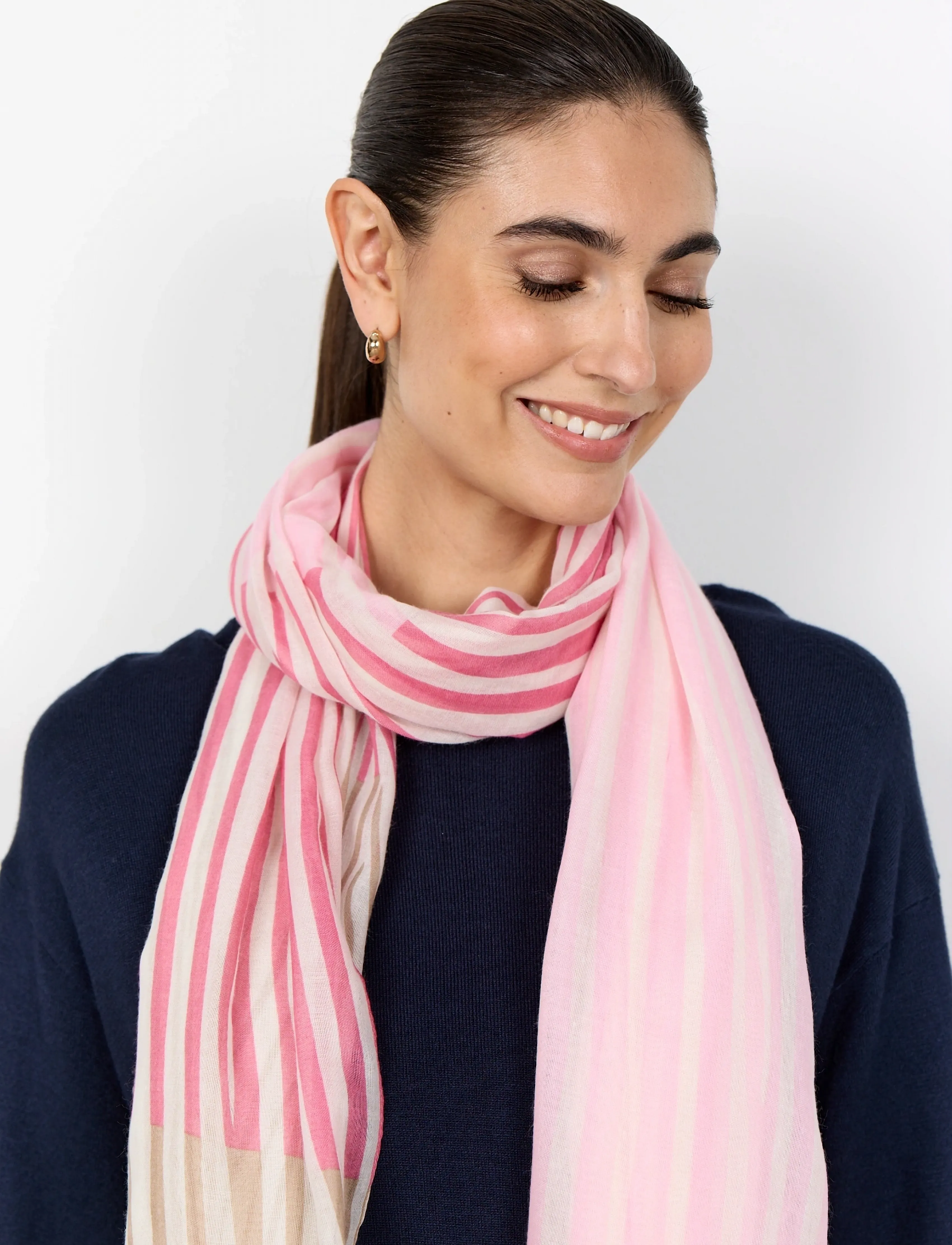 Soyaconcept - SC-CANNA - lightweight scarves - 4390 rapture rose combi - 2