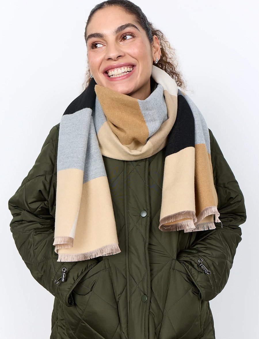 Soyaconcept - SC-GESIGNA - halstørklæder - 8030 camel combi - 0
