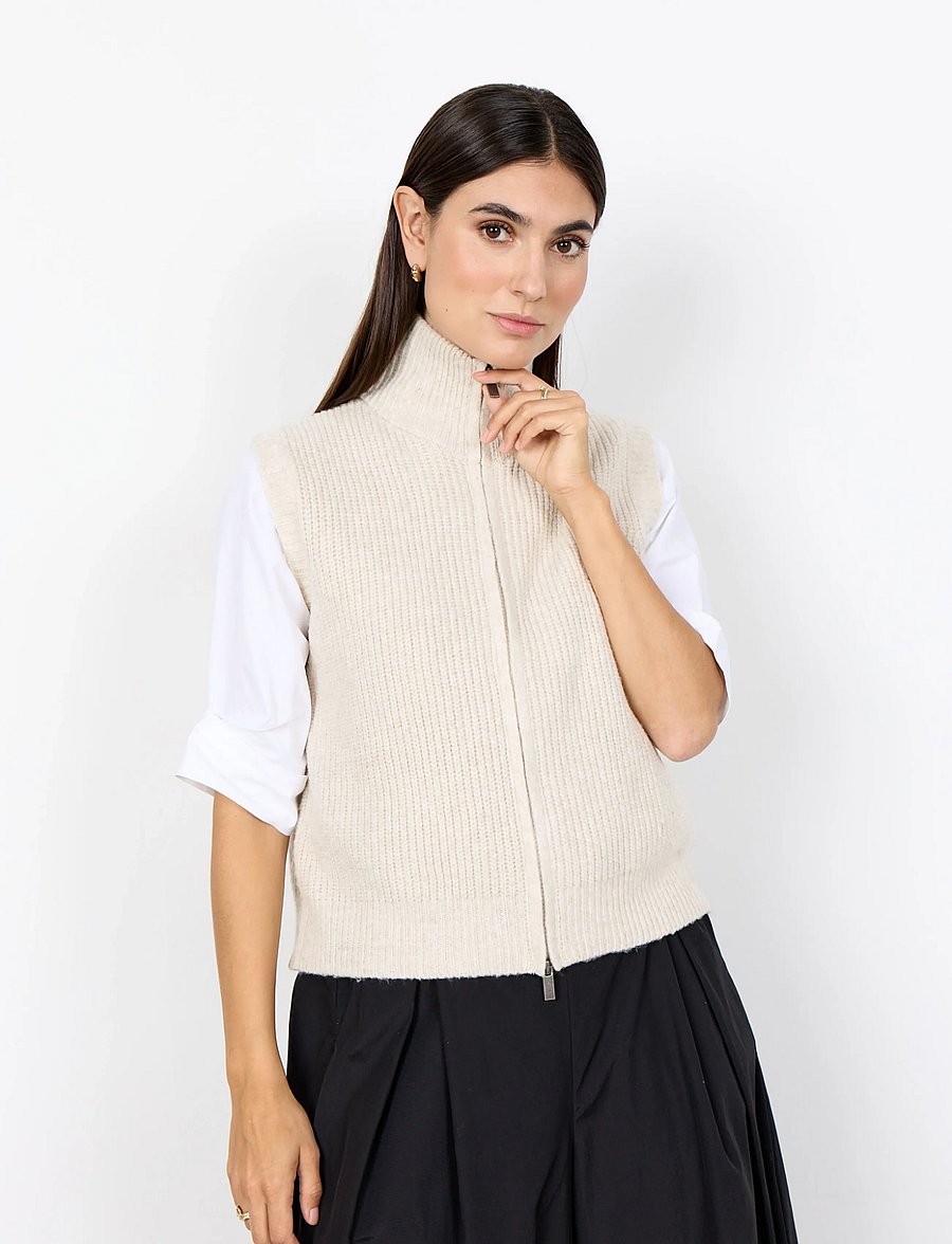 Soyaconcept - SC-GITH - knitted vests - 91620 cream melange - 0