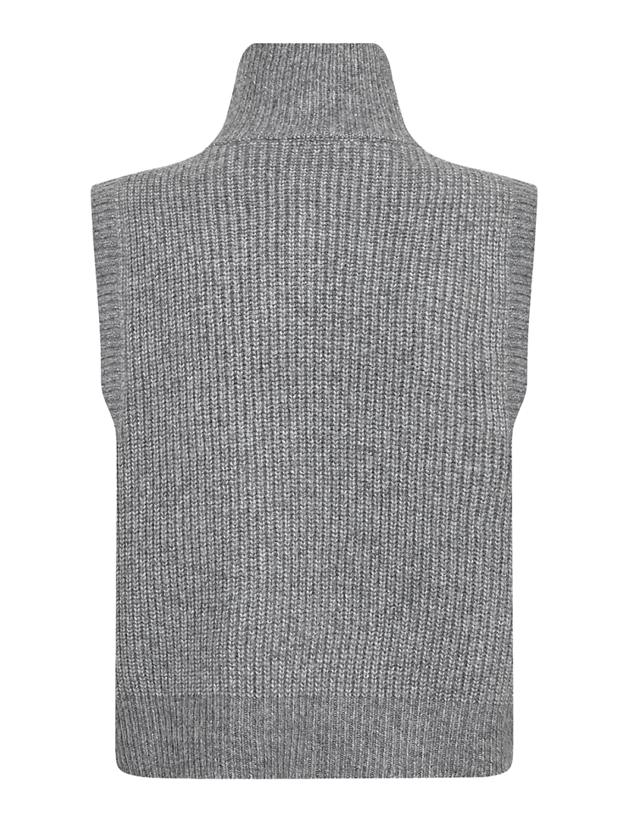 Soyaconcept - SC-GITH - strikveste - 99470 med. grey melange - 1