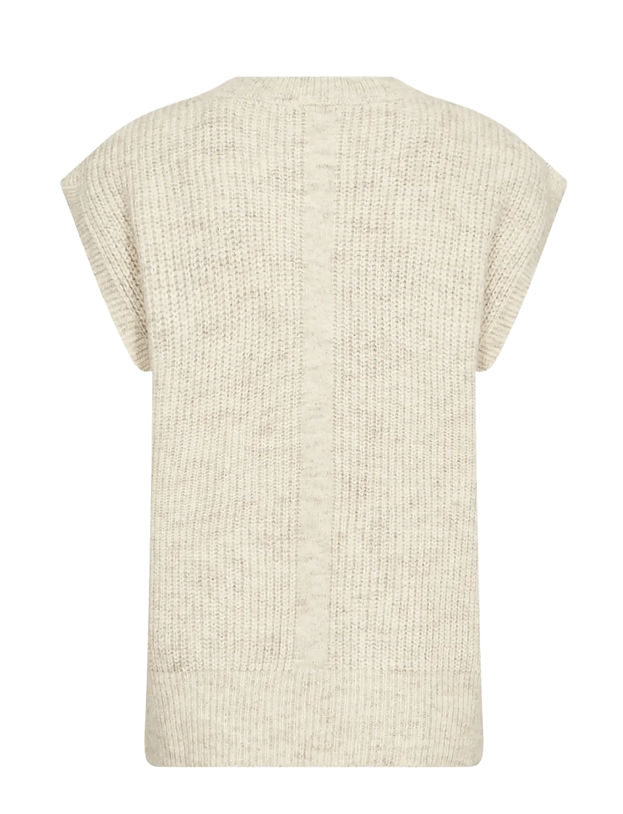 Soyaconcept - SC-GERMAINE - strikveste - 91620 cream melange - 2