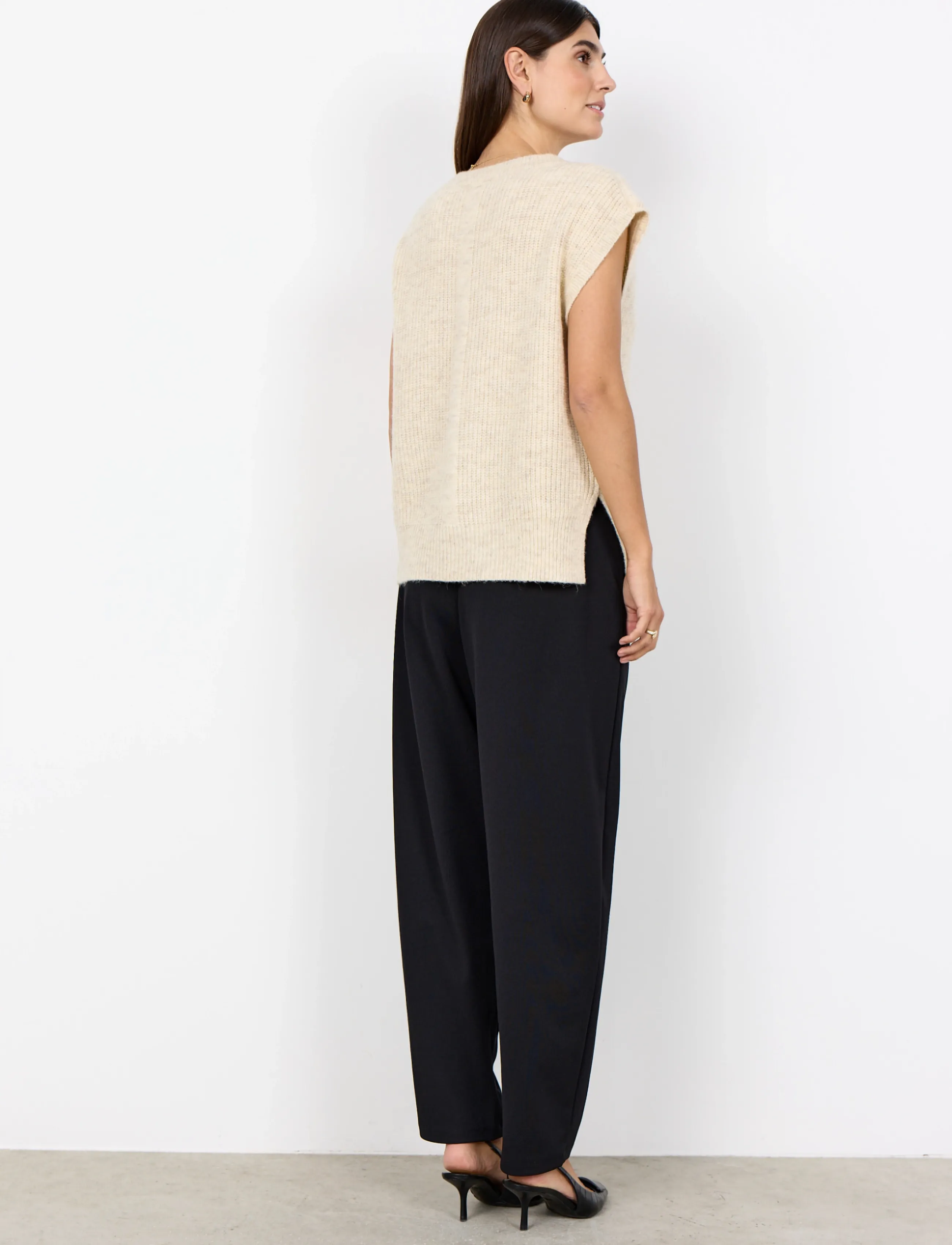 Soyaconcept - SC-GERMAINE - strikveste - 91620 cream melange - 3