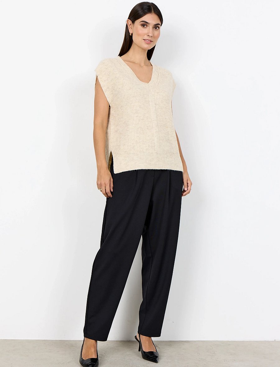 Soyaconcept - SC-GERMAINE - strikveste - 91620 cream melange - 4